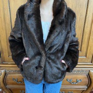 Mossimo Brown Faux Fur Jacket